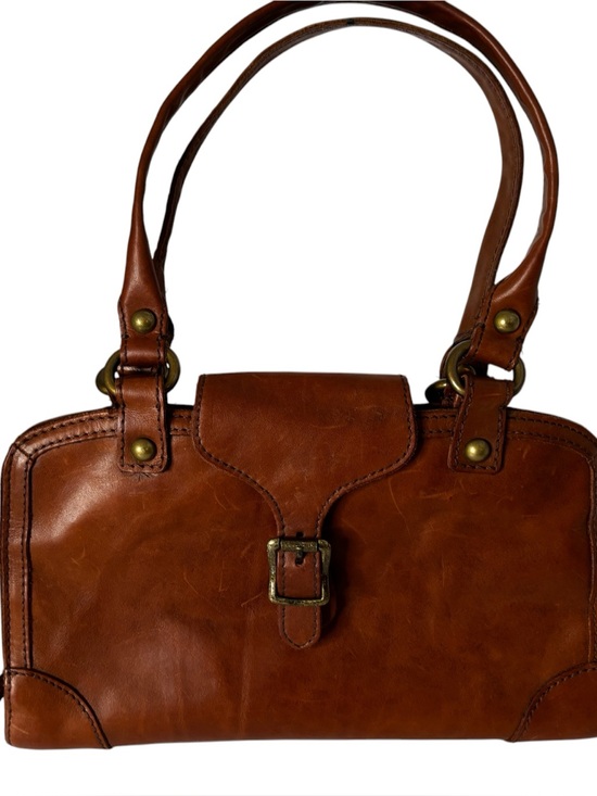 Crown Vintage Handbags - Crown Vintage brown Classic Tan Leather Shoulder Bag - Timeless Everyday Style